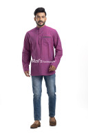 Solid Cotton Silk Short Kurta For Men (KRP4)